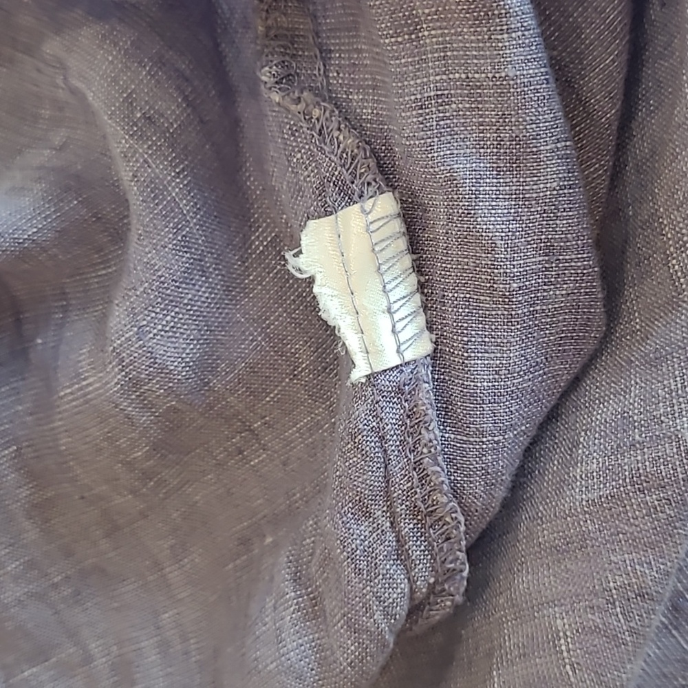 EUC FLAX Soft Lavender 100% Linen Jumper with Adjustable Straps and Pockets - Picture 9 of 13